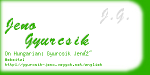 jeno gyurcsik business card